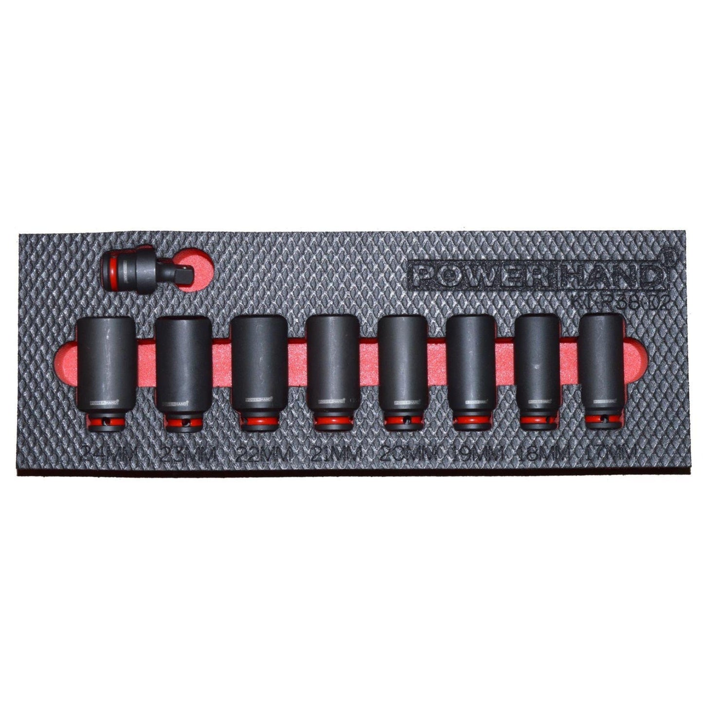POWERHAND 3-8" Deep Impact Socket Rail 17-24mm