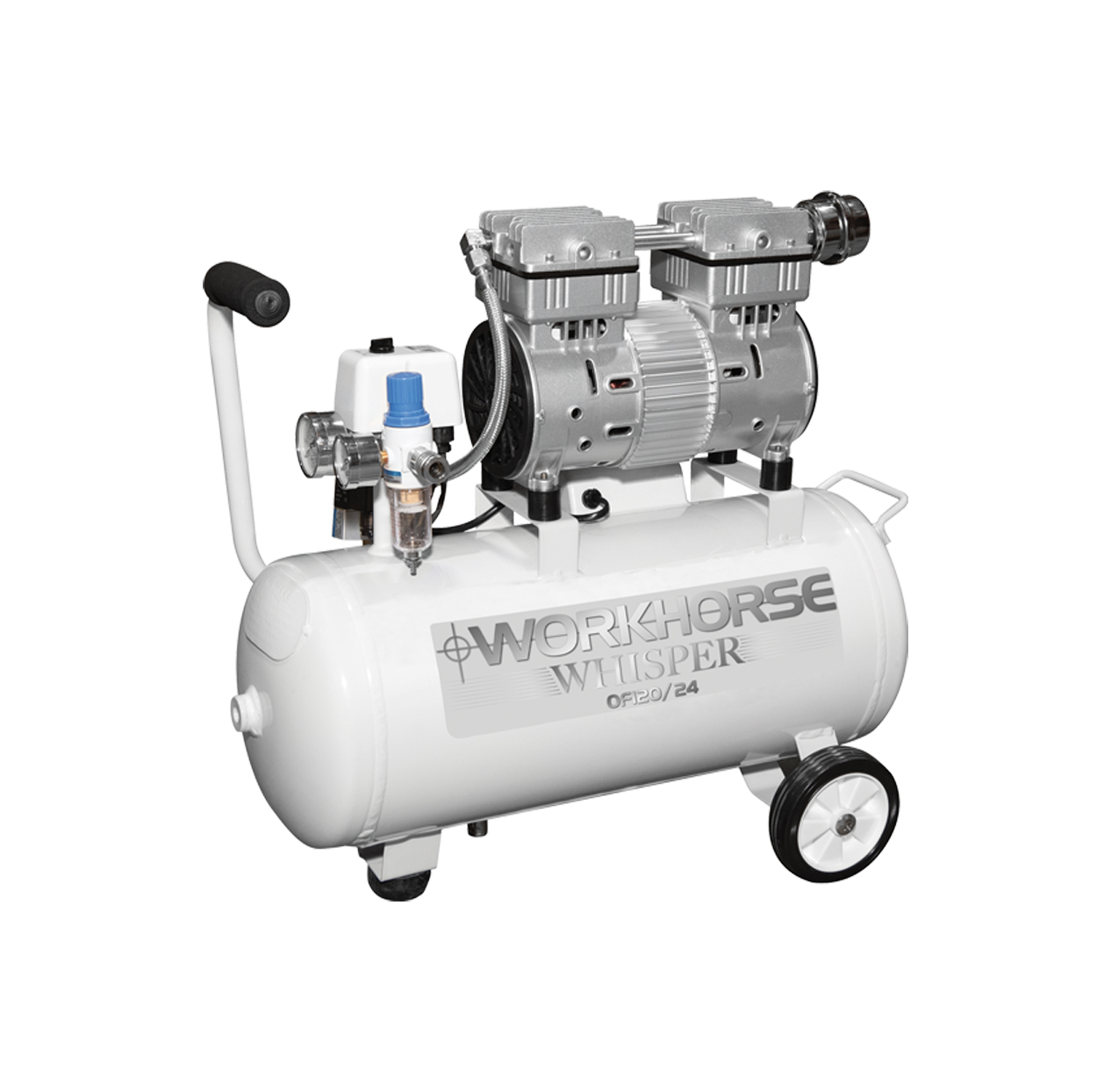 Wilkinson Star Workhorse Whisper Oil Free Compressor 1HP 24L 230V 8 Bar
