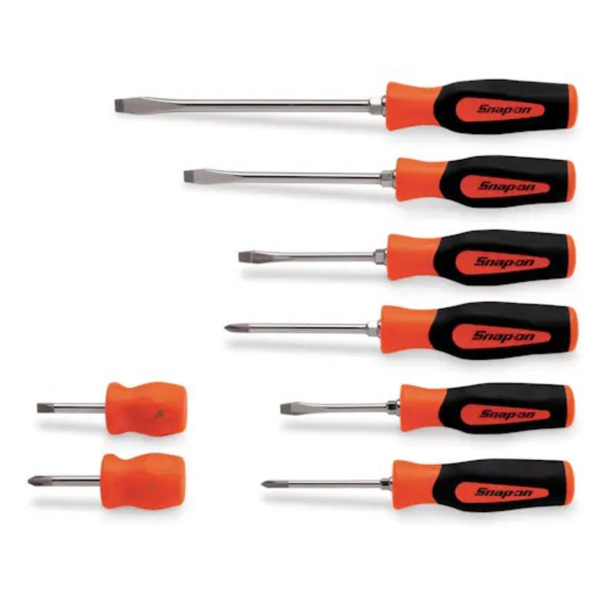 Snap-on 8Pc Instinct® Soft Grip Combination Screwdriver Set Orange