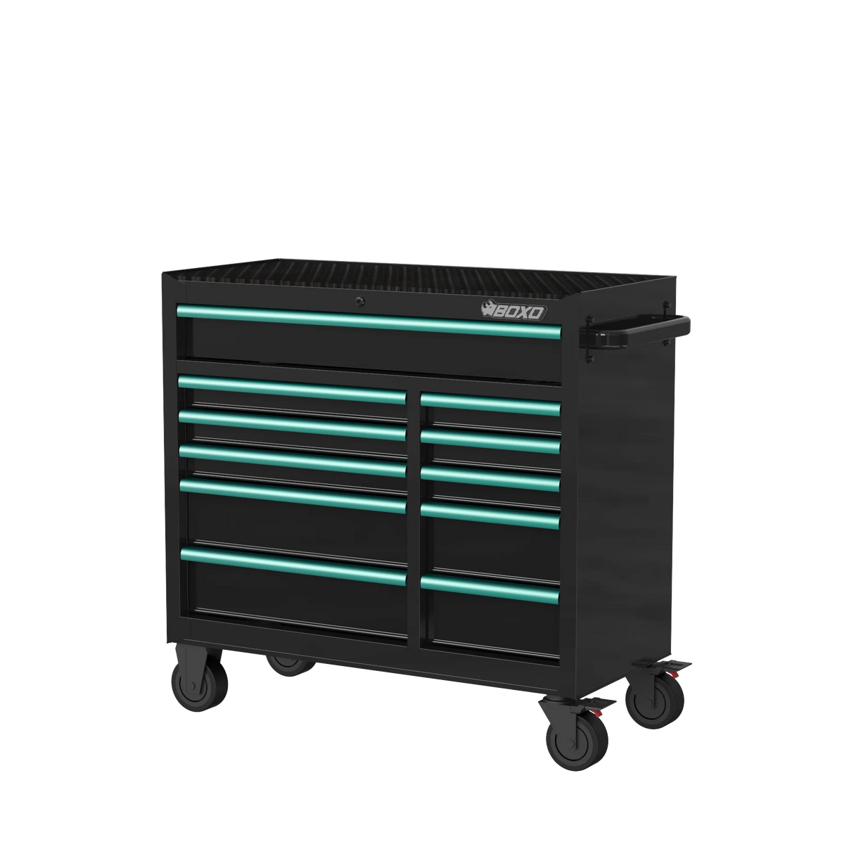 BOXO 41" Black 11-Drawer Roll Cabinet (Trim colour options)
