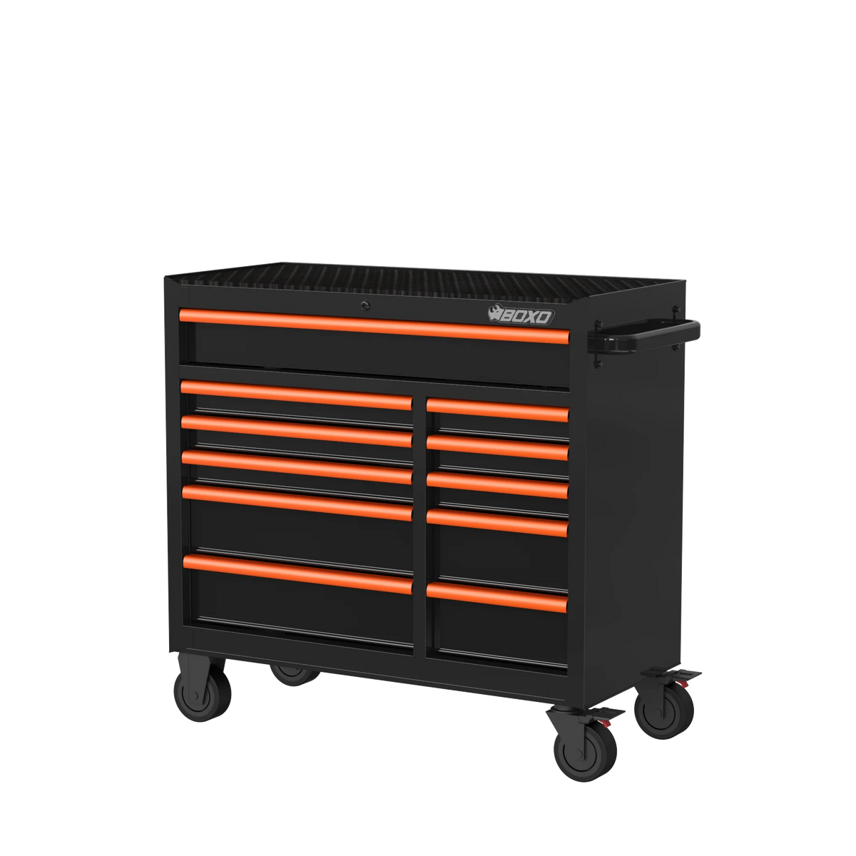 BOXO 41" Black 11-Drawer Roll Cabinet (Trim colour options)