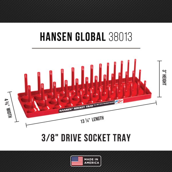 HANSEN 2Pc 3 Row AF Fractional Socket Tray Pack (1/4" & 3/8")