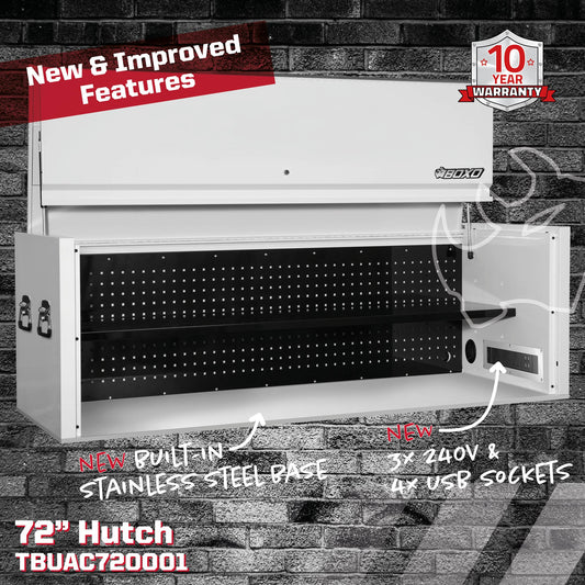 BOXO 72" White Top Mounted Hutch