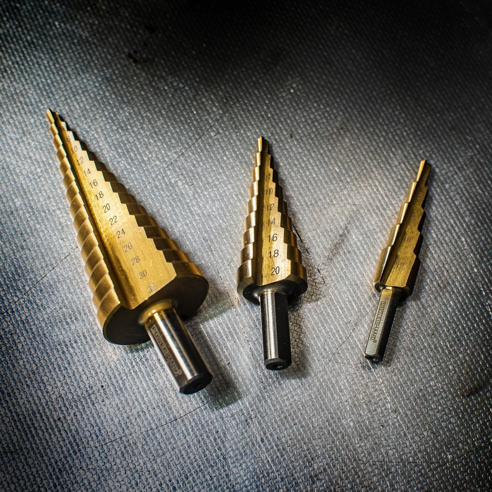 POWERHAND 3Pc HSS-Tin Step Drill Bit Set