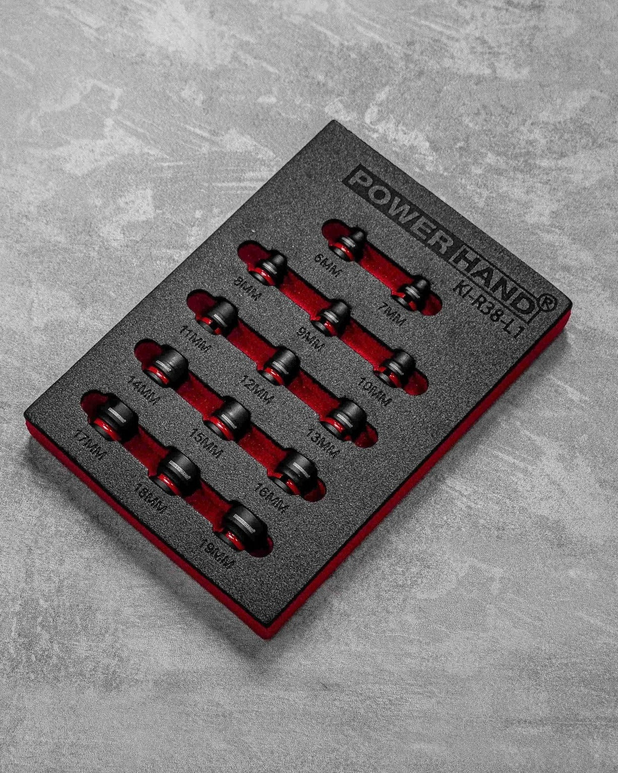 POWERHAND 3-8" Low Profile Impact Socket Rail 6-19mm