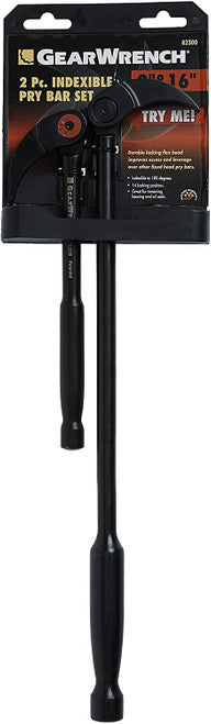GearWrench 2pc Indexible Pry Bar Set 8" & 16"