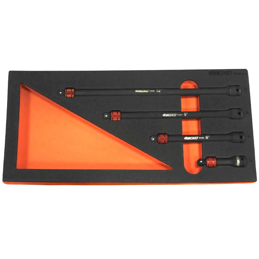 BOXO 4 Pc 3/8" Impact Extension Set With Quick Release