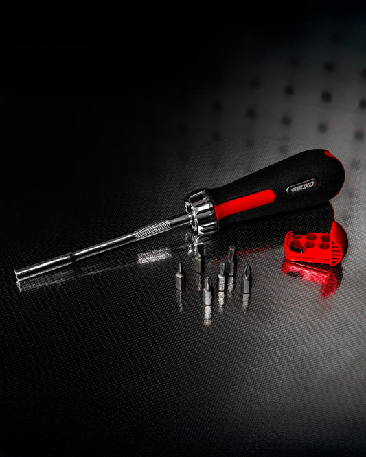 BOXO 6 in 1 Ratcheting Screwdriver 150L + 6 Bits