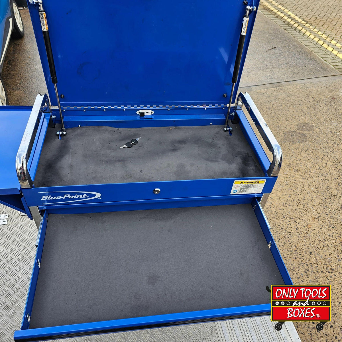Blue-Point 3 Drawer Cart with Side Table & Side Box