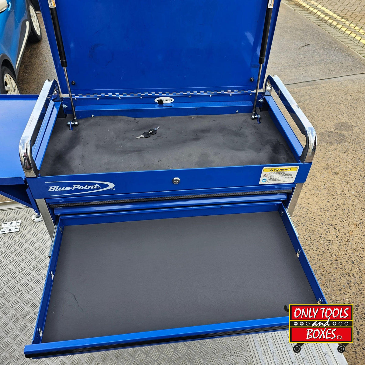 Blue-Point 3 Drawer Cart with Side Table & Side Box
