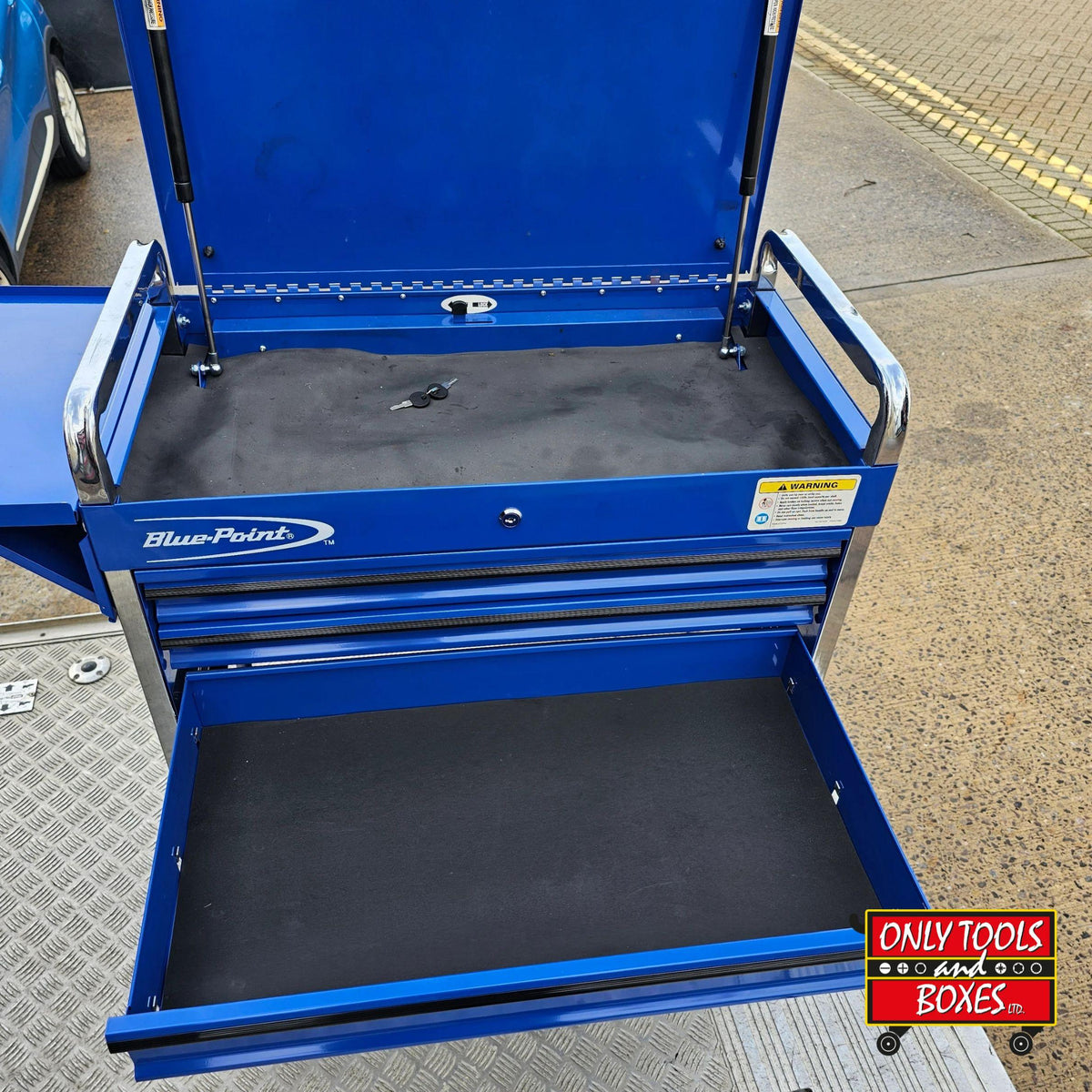 Blue-Point 3 Drawer Cart with Side Table & Side Box