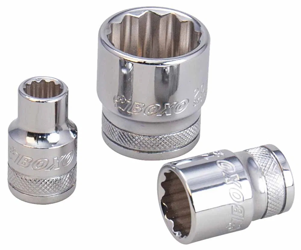 BOXO 13Pc 1/4" 12PT Socket Set