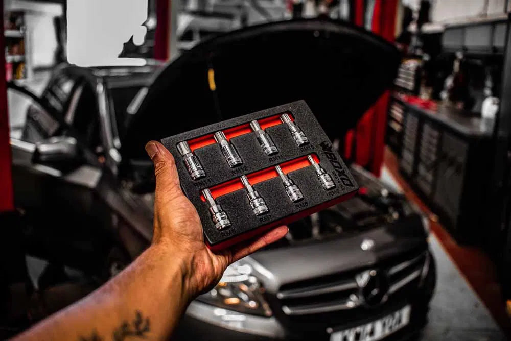 BOXO 8Pc 3/8" Ribe Bit Socket Set