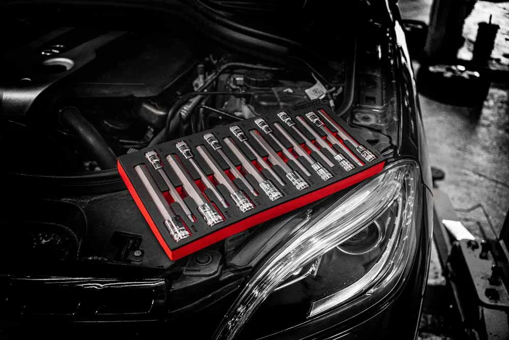 BOXO 15Pc 1/2" Long Hex Bit Socket Set