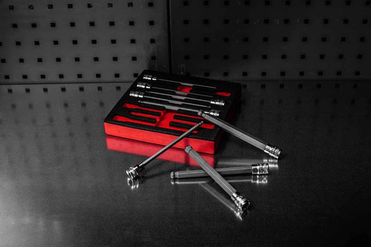 BOXO 9Pc 3/8" Long Ball-Ended Hex Bit Socket Set
