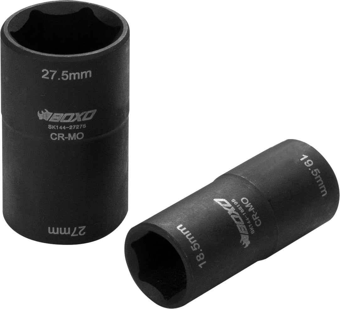 BOXO 1/2" 6Pt Oversized Flip Impact Sockets - Variable Sizes Available