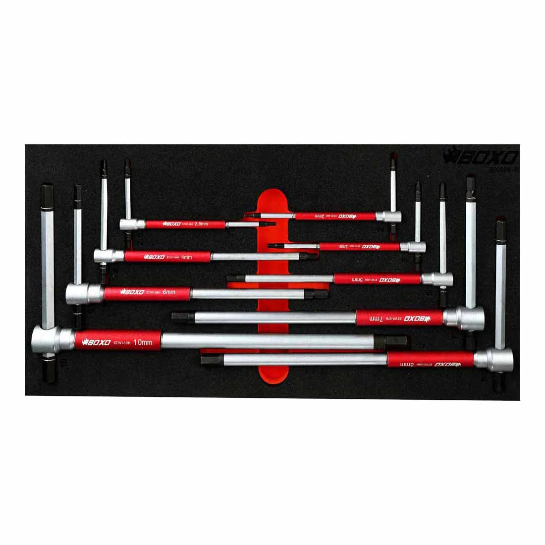 BOXO 9Pc 3 Way Spinner Hex T-Handle Set