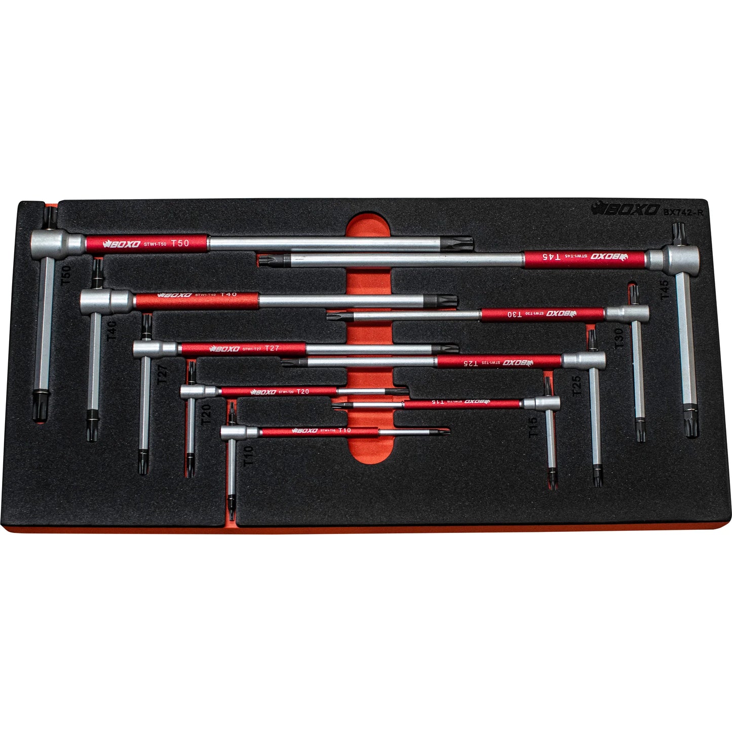 BOXO 9 Pc 3 Way Spinner Torx T-Handle Wrench Set