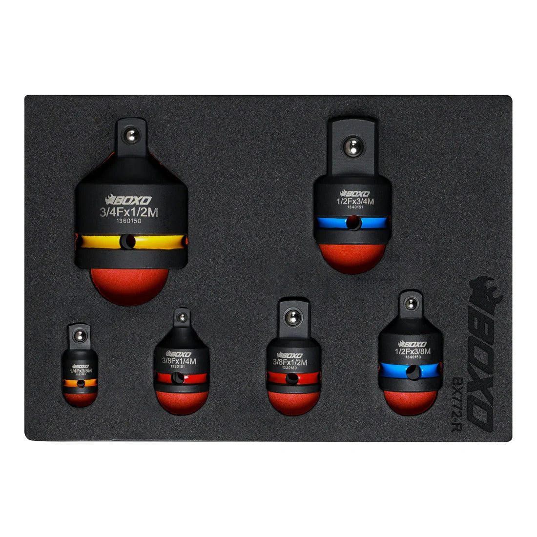 BOXO 6Pc Adapter Set in EVA Foam