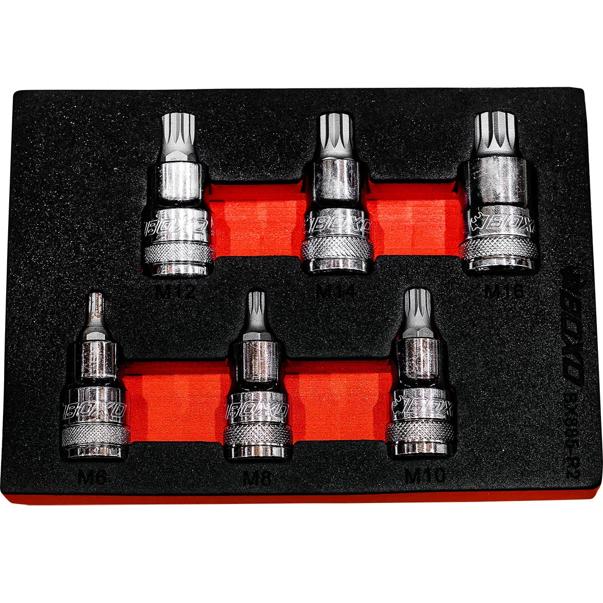BOXO 1/2" Spline Bit Socket Set in EVA Foam
