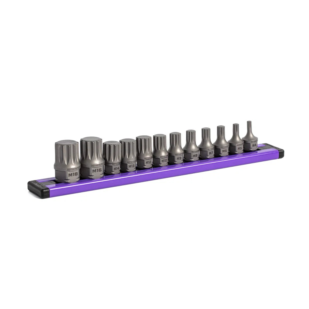 GripEdge 12Pc 1/4" & 3/8" Low Profile Triple Square Dual Action Driver Bit Set