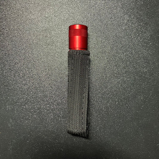 Snap-on Red LED Flashlight with Belt Pouch