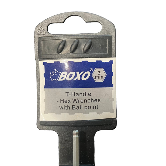 BOXO T-Handle Hex Wrenches with Ball Point 3mm