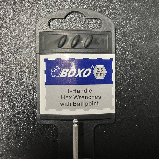 BOXO T-Handle Hex Wrench with Ball Point 2.5mm