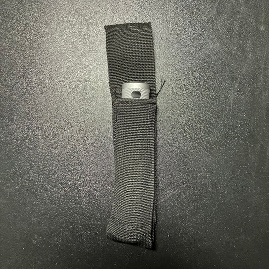 Snap-on Grey LED Flashlight with Belt Pouch