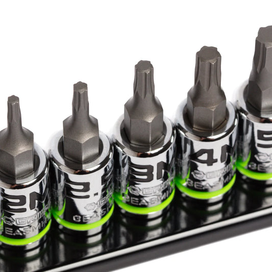 GripEdge 8Pc 1/4" RPT Short Metric Hex Socket Set