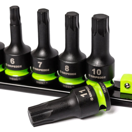GripEdge 7Pc 3/8" Metric Impact Hex Driver Set