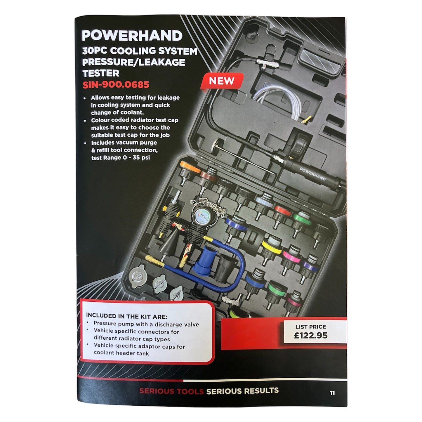 POWERHAND 30Pc Cooling System Pressure/Leakage Tester