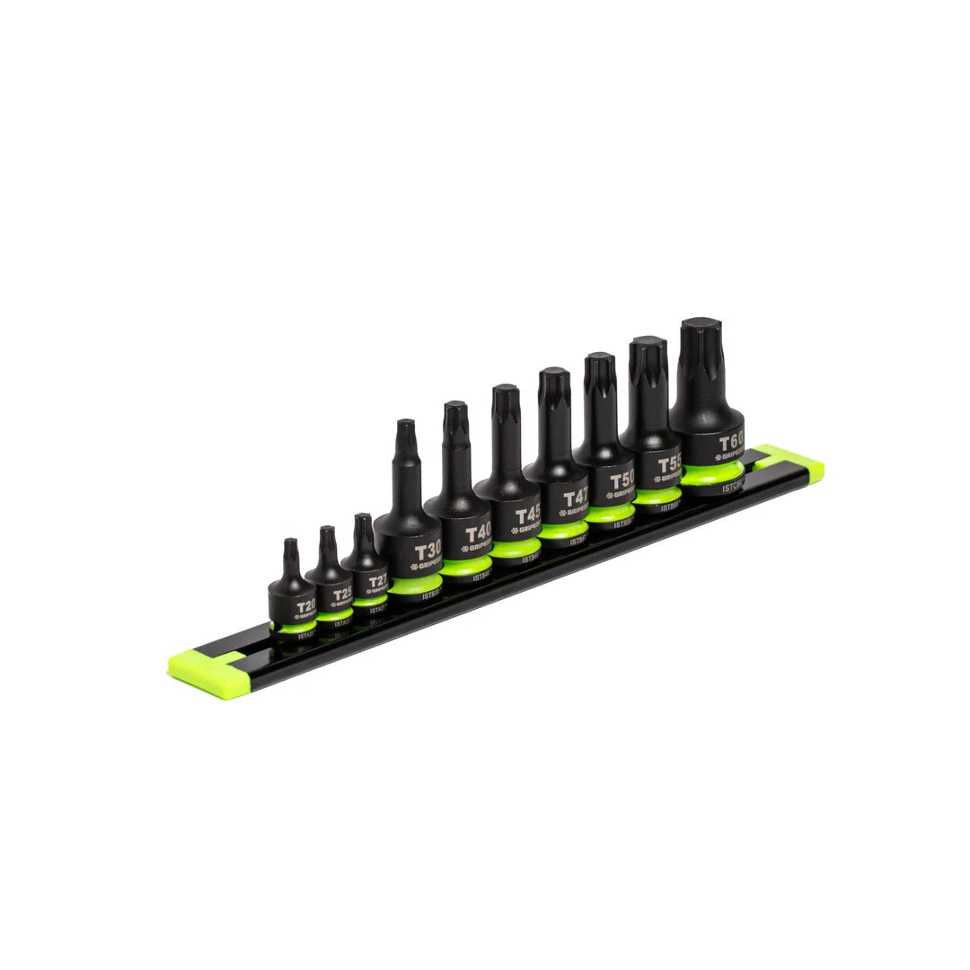 GripEdge 10Pc 1/4", 3/8", & 1/2" RPT Impact Star Driver Set
