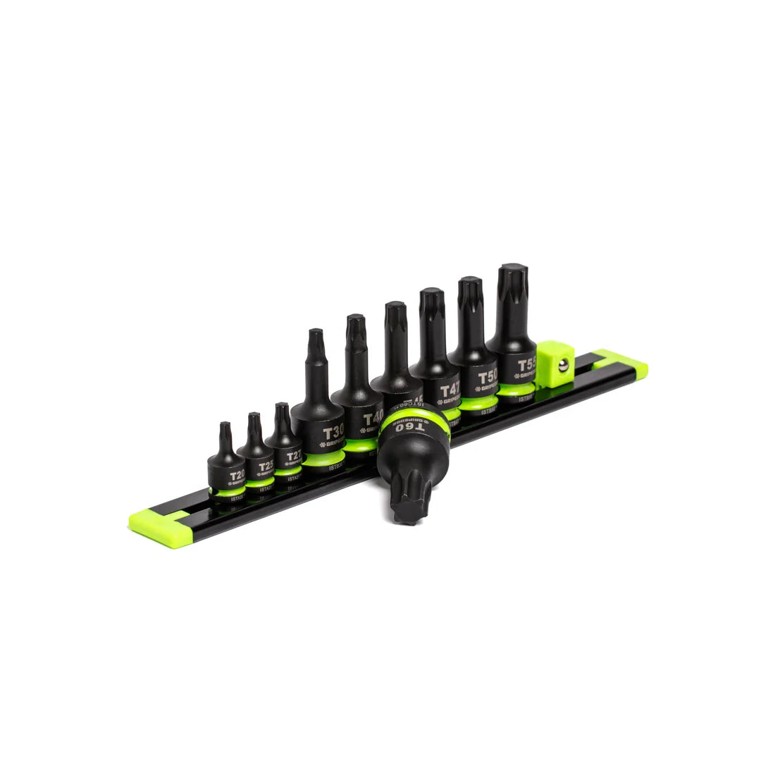 GripEdge 10Pc 1/4", 3/8", & 1/2" RPT Impact Star Driver Set