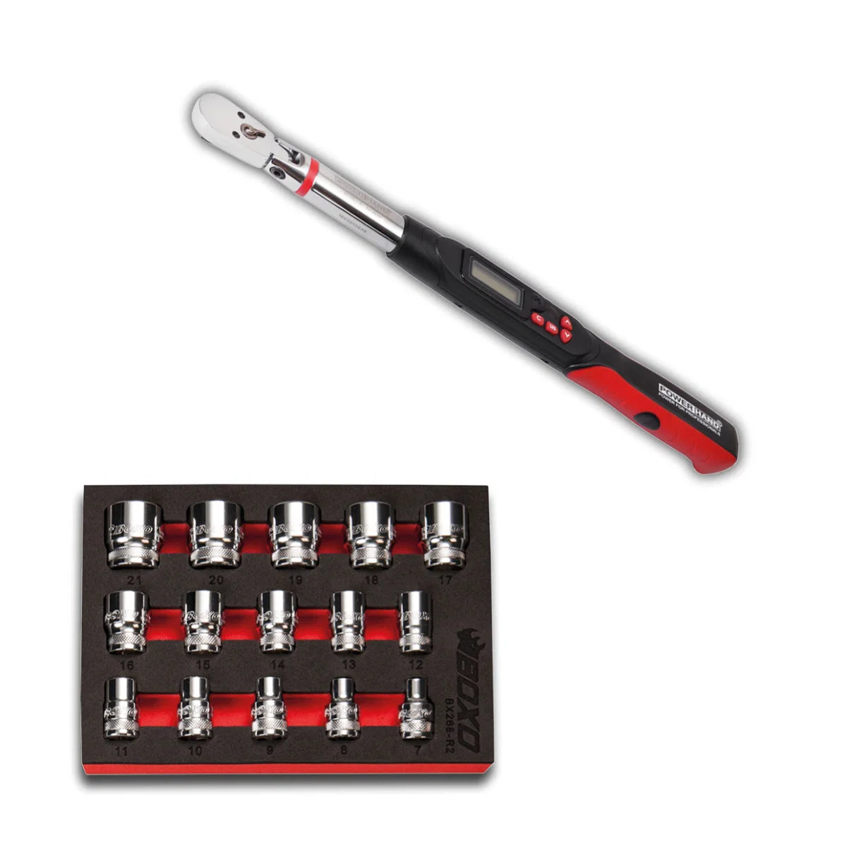 BOXO & POWERHAND 3/8" Digital Torque Wrench Deal Pack