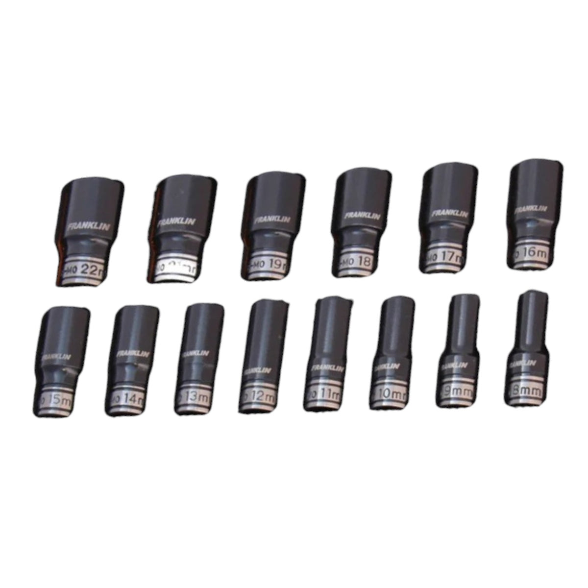 FRANKLIN XF 3/8" 6pt Semi Deep Thin Wall Impact Sockets