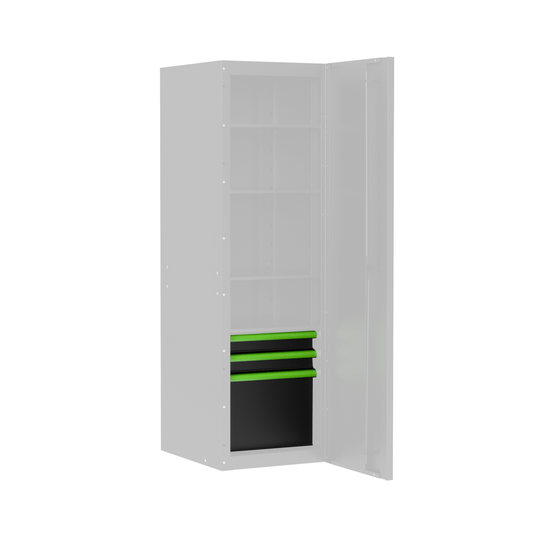 BOXO PRO Gloss Finish 3 Drawer Kit for Full Height Side Locker - Various Trim Options Available