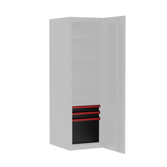 BOXO PRO Gloss 3 Drawer Kit for Full Height Side Locker (Trim colour options)