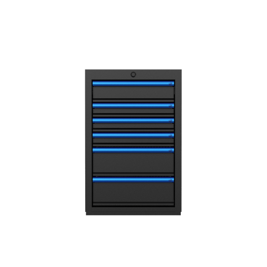 BOXO PRO Matte Half Height 6 Drawer Cabinet - Various Trim Colours Available