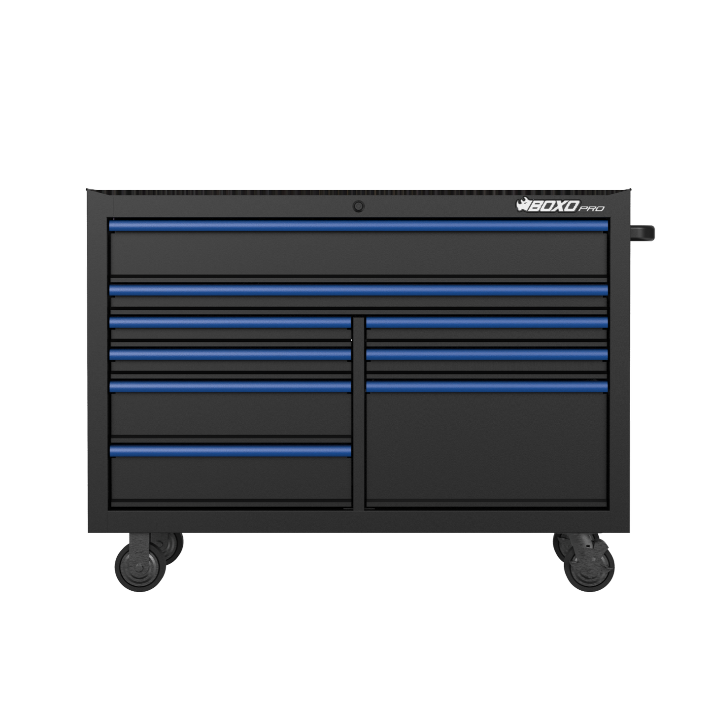 BOXO PRO 53" Matte 9 Drawer Roll Cabinet - Various Trim Options Available