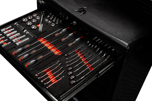 BOXO Black Series 27" 7 Drawer Toolbox Roll Cab & Composite Top