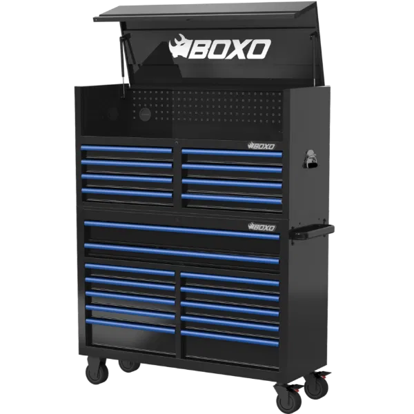 BOXO 53" 20 Drawer Toolbox Stack with Drawer Trim Pack (Trim colour options)
