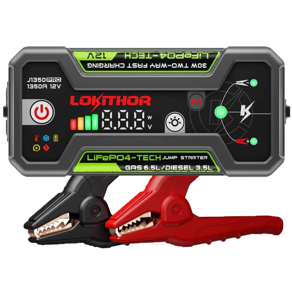LOKITHOR 1350A 12V LiFePO4 Jump Starter