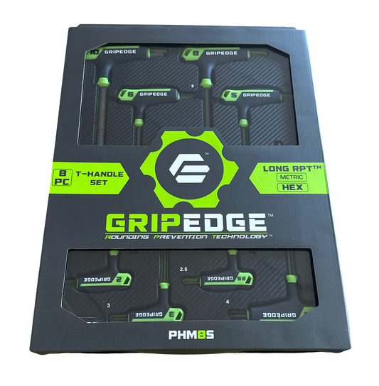 GripEdge 8pc RPT Metric Hex T-Handle Set Long