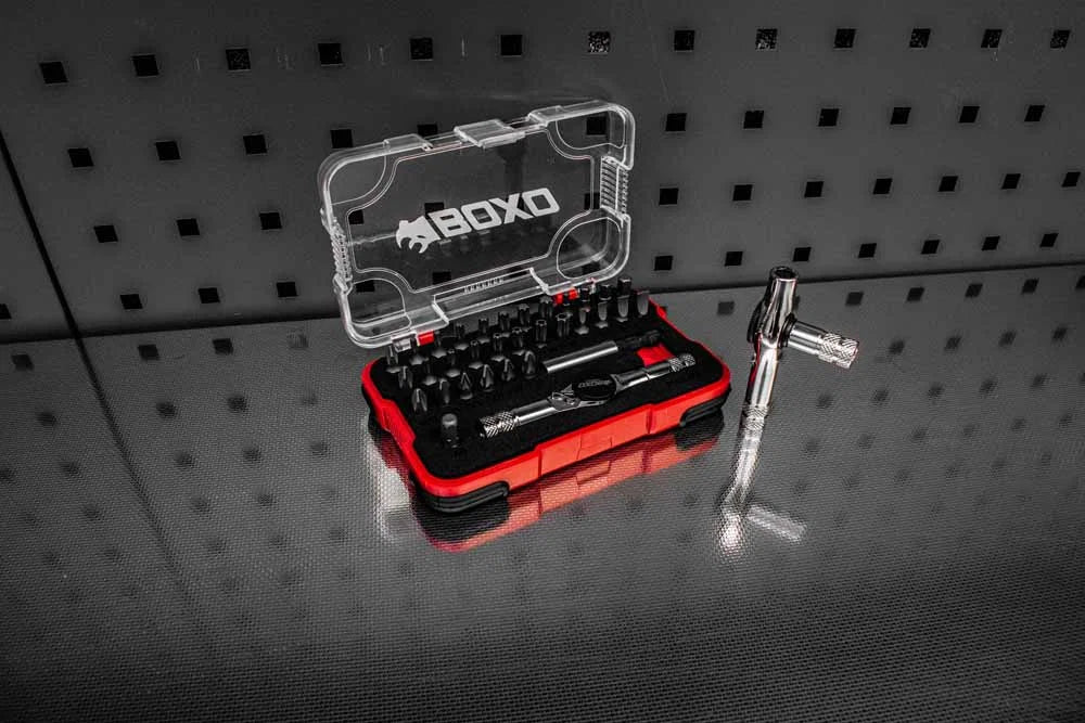 BOXO 33Pc 1/4" Socket Set & Accessories