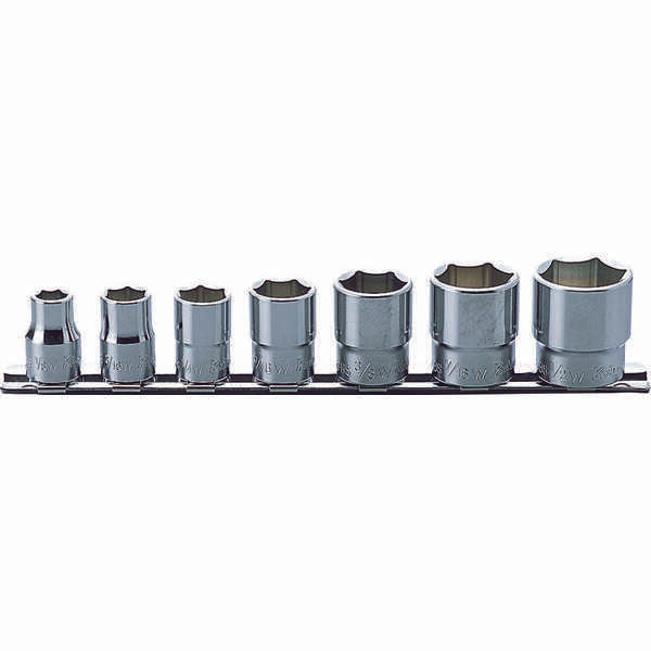 Ko-ken Whitworth 7Pc 3/8" 6-pt std Socket Set