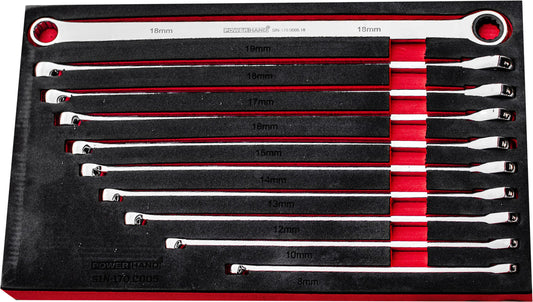 POWERHAND XL Double Ring Ratchet/Fixed Spanner 8mm-19mm
