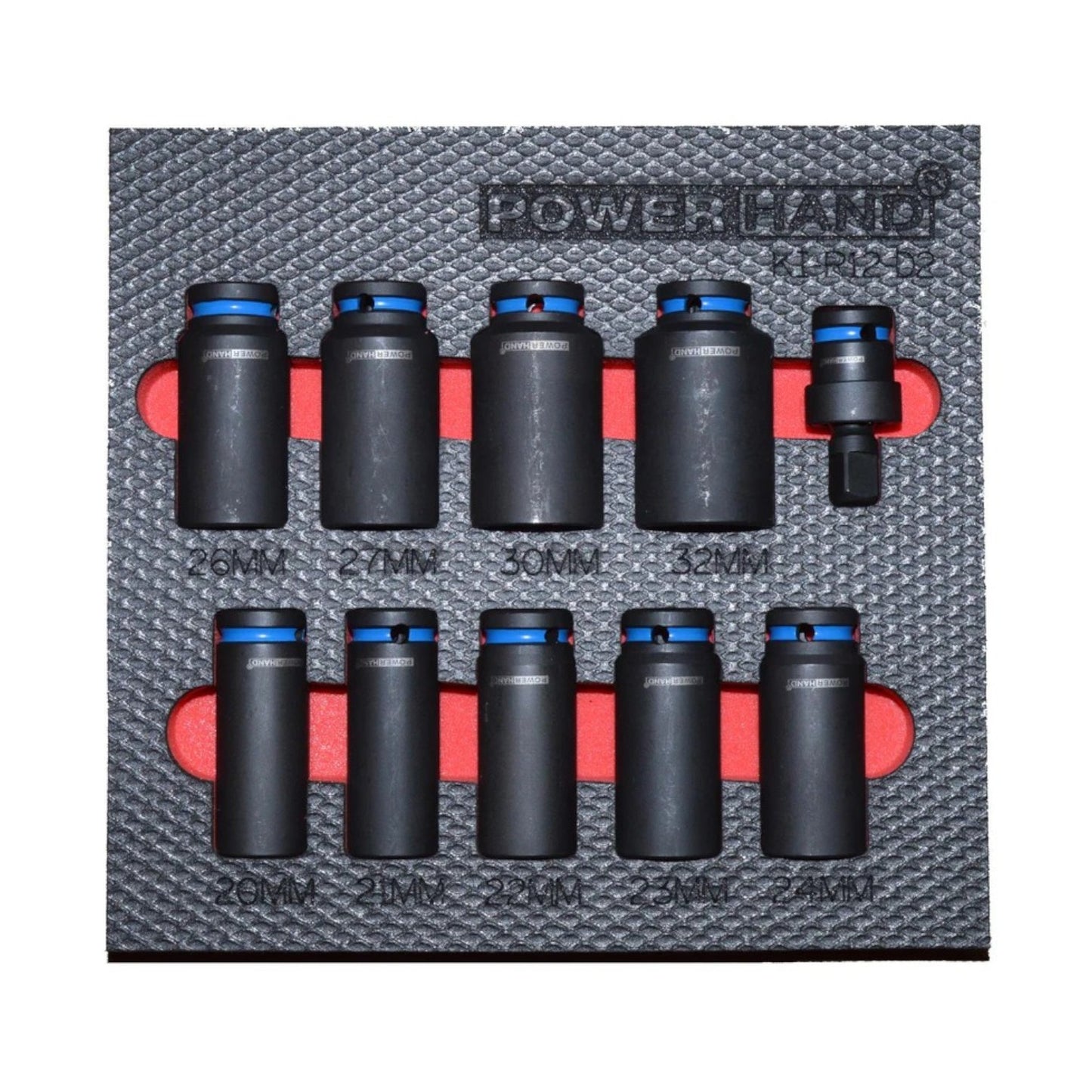 POWERHAND 1/2" Deep Impact Socket Set (20mm - 32mm)