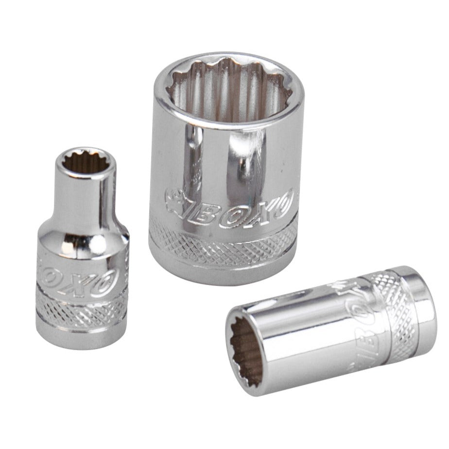 BOXO 1/4" 12PT Socket (5/32" - 9/16")