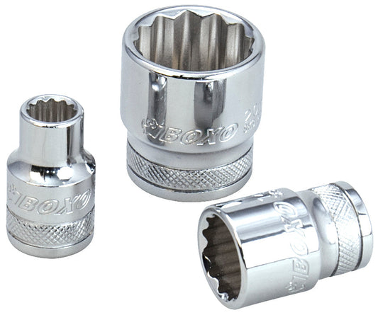 BOXO 3/8" 12PT Sockets (7mm - 21mm)